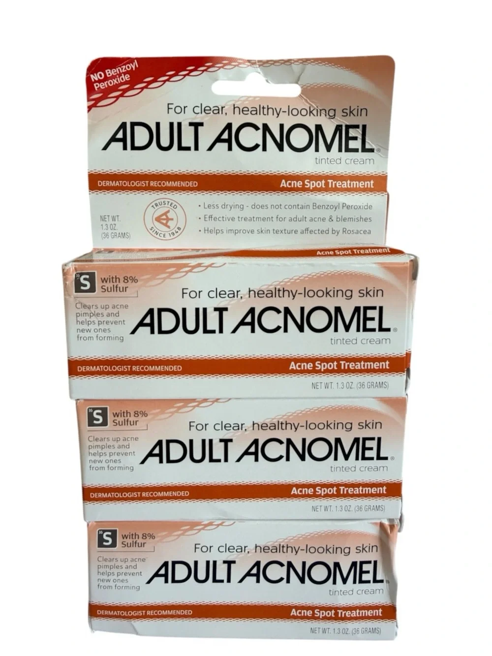 Adult Acnomel Tinted Cream Acne Spot Treatment 1.3 oz (3-pack) Expires 12/2027